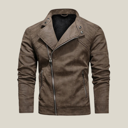 Oakern Rugged Biker Leather Jacket