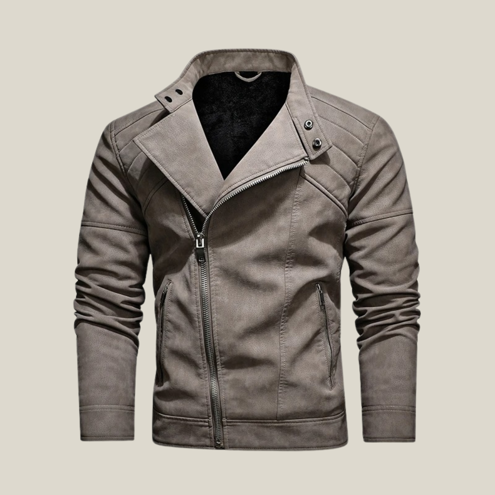 Oakern Rugged Biker Leather Jacket