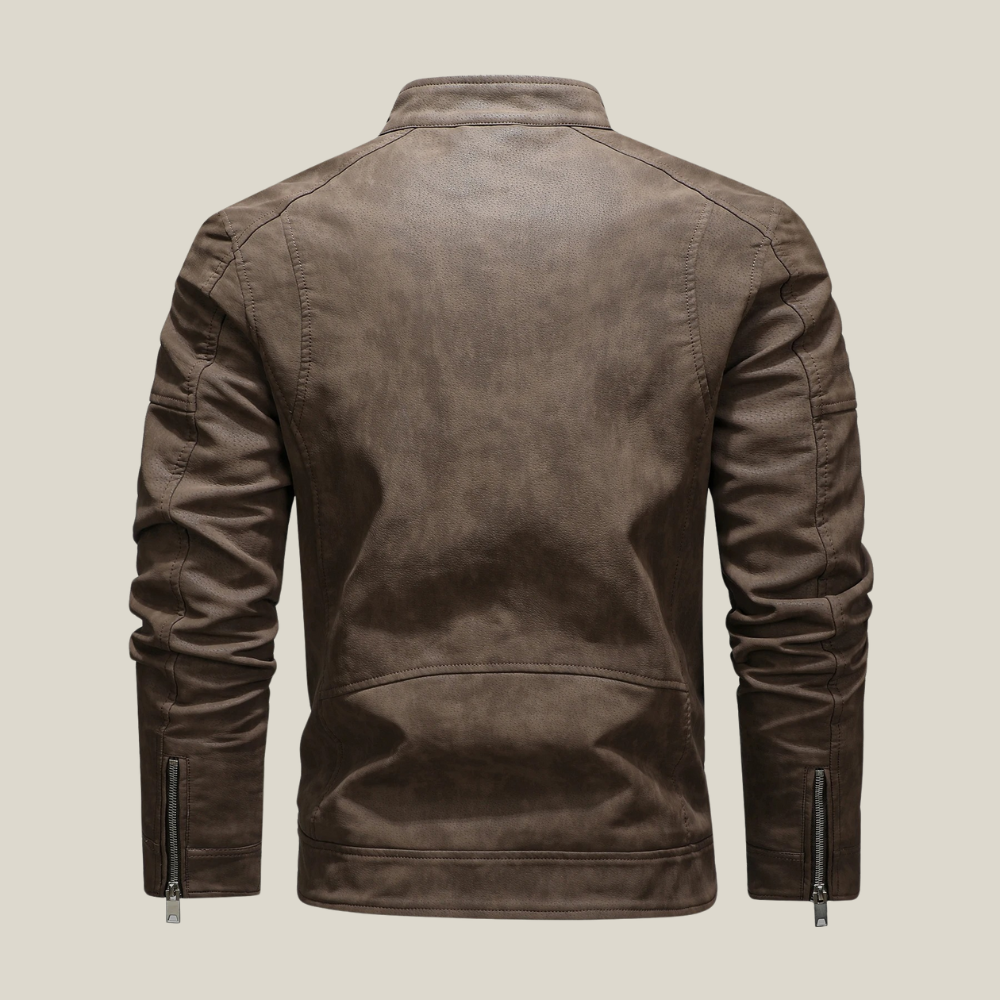 Oakern Rugged Biker Leather Jacket