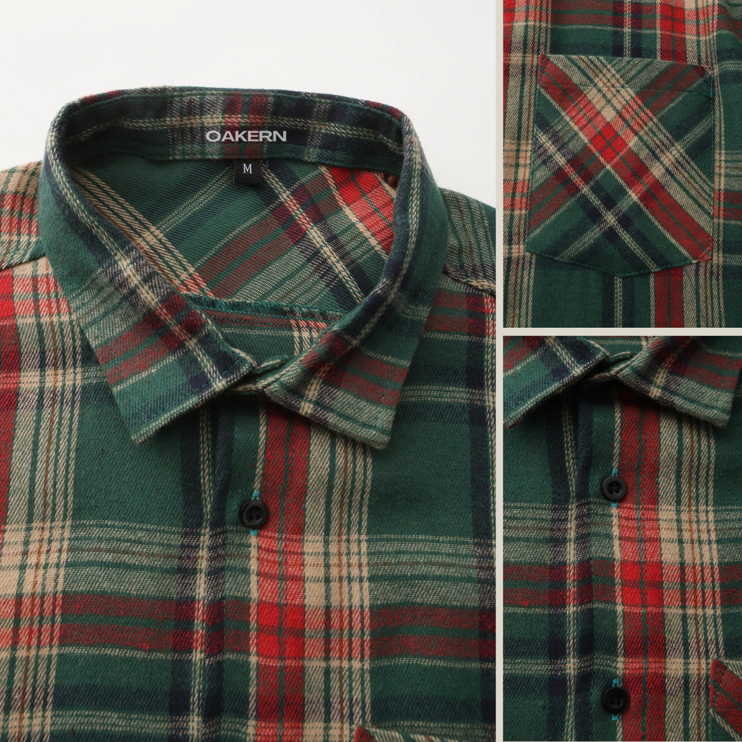 Men's Oakern Explorer Flannel Shirt - 100% Cotton