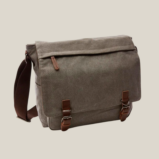 Oakern Explorer Messenger – Waxed Canvas & Leather Shoulder Bag