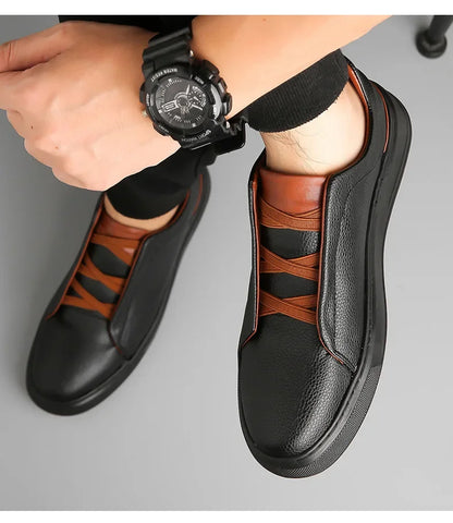 Heritage Leather Crossover Sneakers