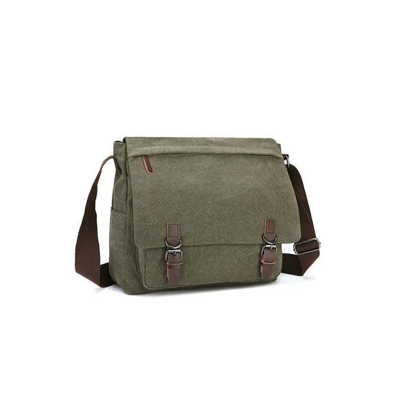 Oakern Explorer Messenger – Waxed Canvas & Leather Shoulder Bag