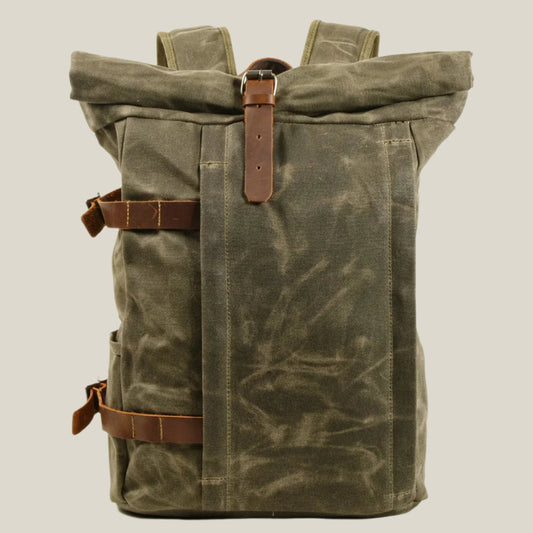 Oakern Venture Rolltop – Waxed Canvas Backpack