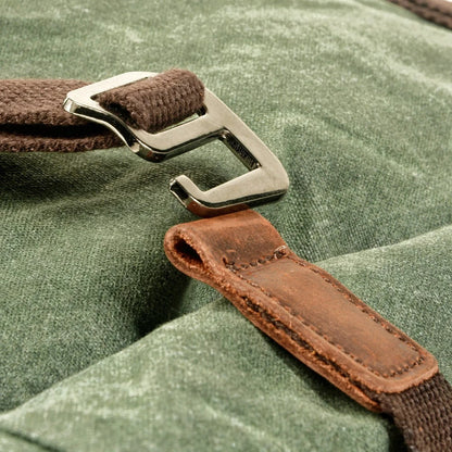 Oakern Explorer Roll-Top Backpack – Waxed Canvas Travel Rucksack