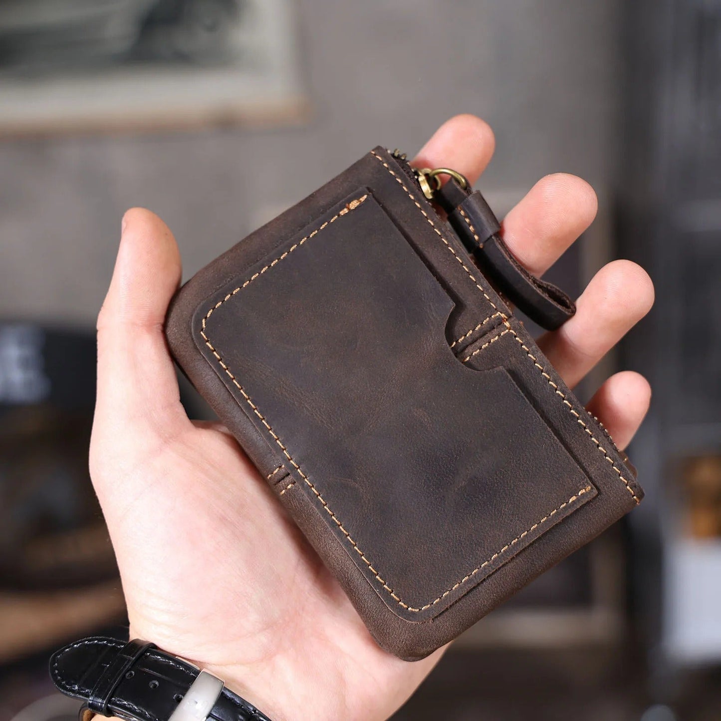 Oakern Slim Leather Wallet (Gift)